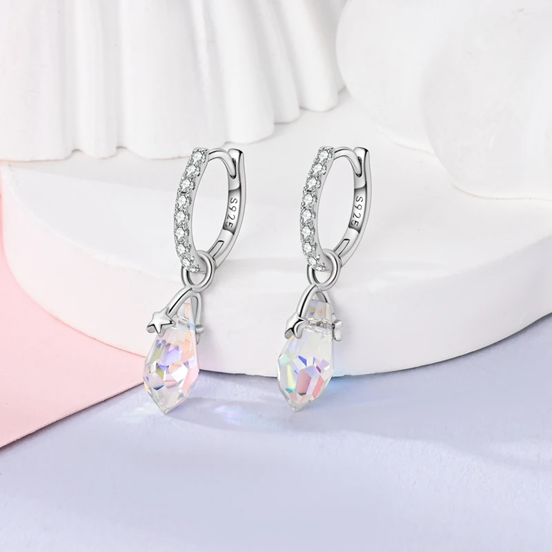 Sparkling Crystal Stone Drop Earring 925 Sterling Silver Earrings Women For Anniversary Wedding Jewelry Gifts
Sparkling Crystal Stone Drop Earring 925 Sterling Silver Earrings Women For Anniversary Wedding Jewelry Gifts