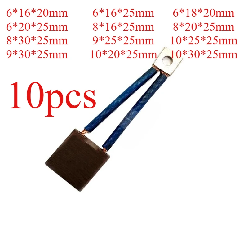 20Pcs Car Start Motor Carbon Brush Forklift Motor Copper Carbon Brush 6/8/9/10 20 25 25 30 32
20Pcs Car Start Motor Carbon Brush Forklift Motor Copper Carbon Brush 6/8/9/10 20 25 25 30 32
