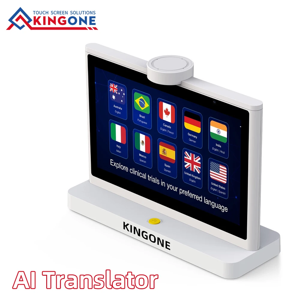 KINGONE Smart AI Translator 10 Inch Dual Screen Android System IPS Touch Display 4G WiFi Face to Face Voice Translation
KINGONE Smart AI Translator 10 Inch Dual Screen Android System IPS Touch Display 4G WiFi Face to Face Voice Translation