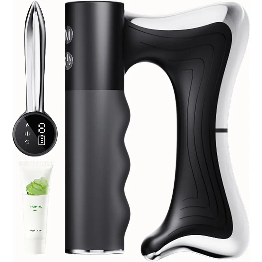 Electric Muscle Scraper Massager with Heating and Vibration, Gua Sha Tool for Deep Tissue Relief, Knie Massager (Black)
Electric Muscle Scraper Massager with Heating and Vibration, Gua Sha Tool for Deep Tissue Relief, Knie Massager (Black)