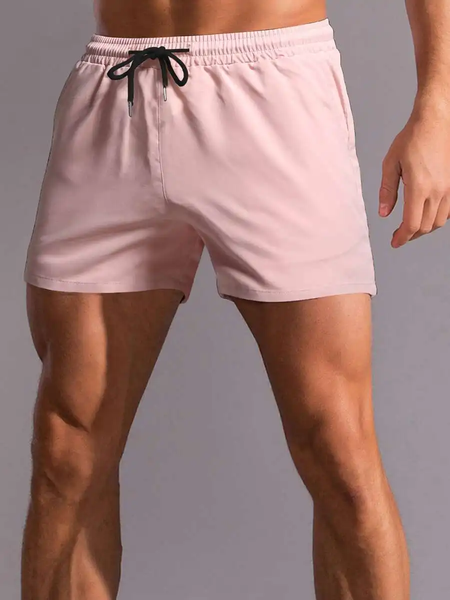 Men’s Solid Color Elastic Waist Shorts With Black Drawstring Cord
Men’s Solid Color Elastic Waist Shorts With Black Drawstring Cord