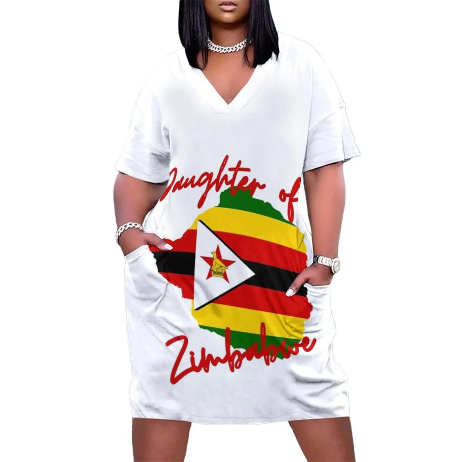 Daughter of Zimbabwe Map Flag Loose Pocket Dress clothes for women long dress women
Daughter of Zimbabwe Map Flag Loose Pocket Dress clothes for women long dress women