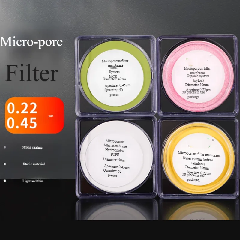 Microporous filter membrane diameter 25/35/47/50/60mm pore size 0.22/0.45μm MCE nylon sterile micro membrane filter
Microporous filter membrane diameter 25/35/47/50/60mm pore size 0.22/0.45μm MCE nylon sterile micro membrane filter