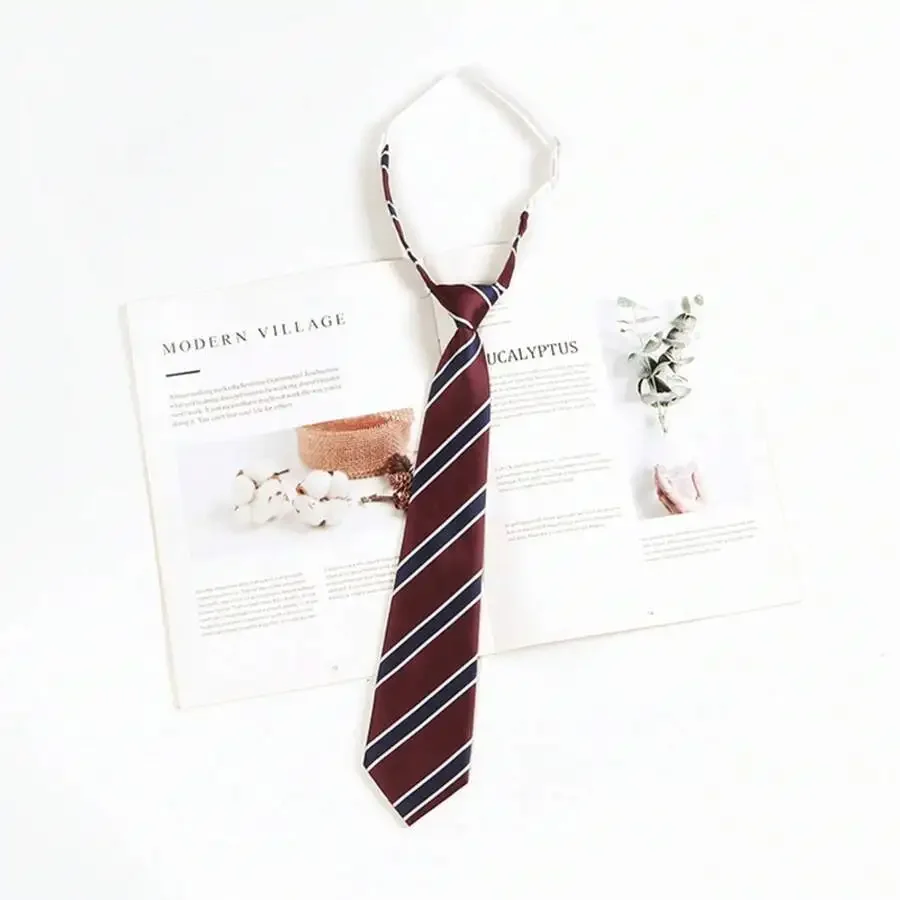 Preppy Style Wine Red Striped Neck Tie For Women Smart Casual Accessory
Preppy Style Wine Red Striped Neck Tie For Women Smart Casual Accessory