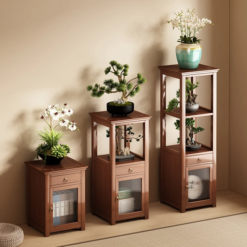 Chinese solid wood storage display: B&B tea art living room, floor-standing flower pot flower table
Chinese solid wood storage display: B&B tea art living room, floor-standing flower pot flower table