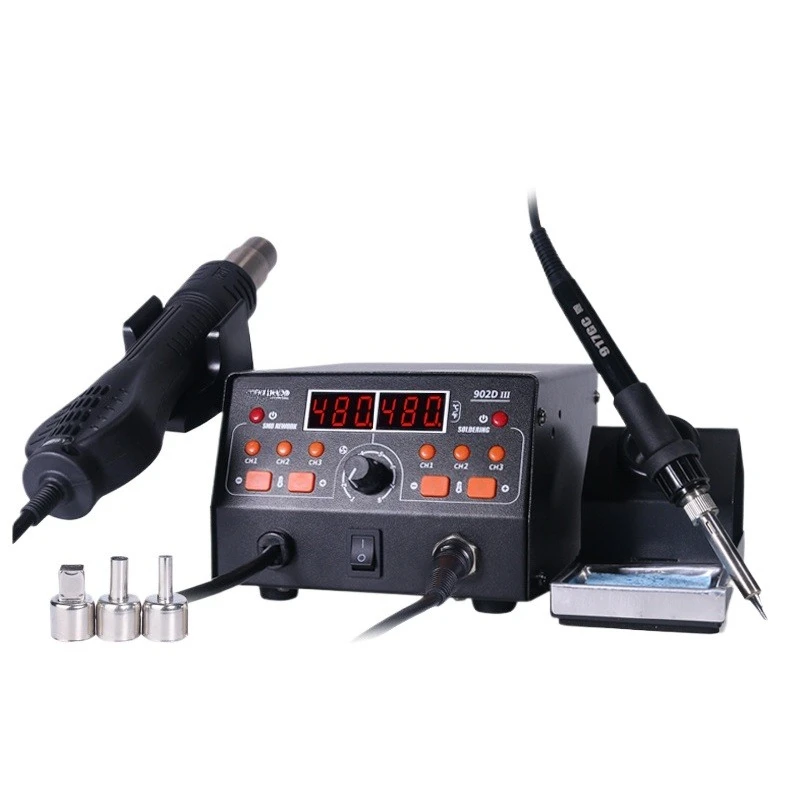 Hot air gun welding table Soldering iron air gun 2-in-1 high power constant temperature adjustable temperature
Hot air gun welding table Soldering iron air gun 2-in-1 high power constant temperature adjustable temperature