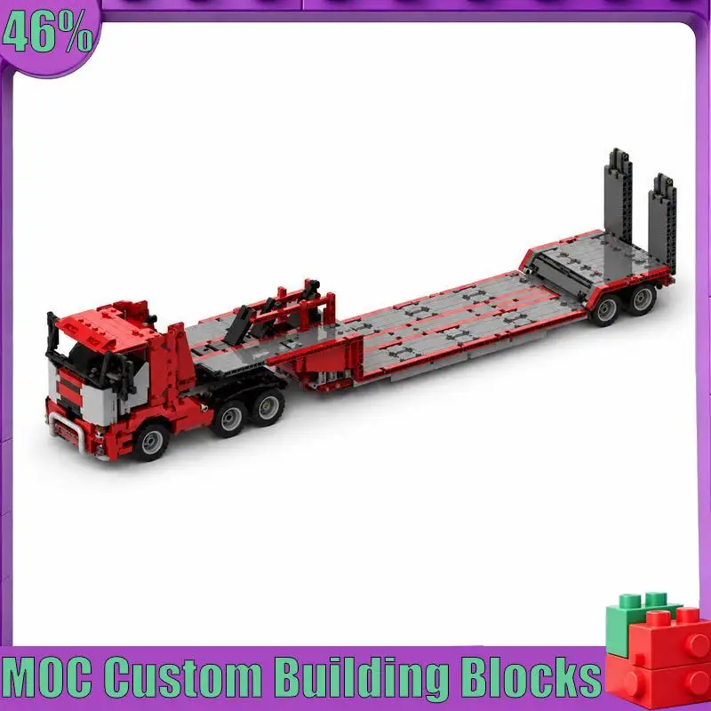 NEW 1972 PCS Low Loader Trailer Truck MOC Vehicle Model Custom Puzzle DIY Technical Assembly Building Blocks Toy Birthday Gift
NEW 1972 PCS Low Loader Trailer Truck MOC Vehicle Model Custom Puzzle DIY Technical Assembly Building Blocks Toy Birthday Gift