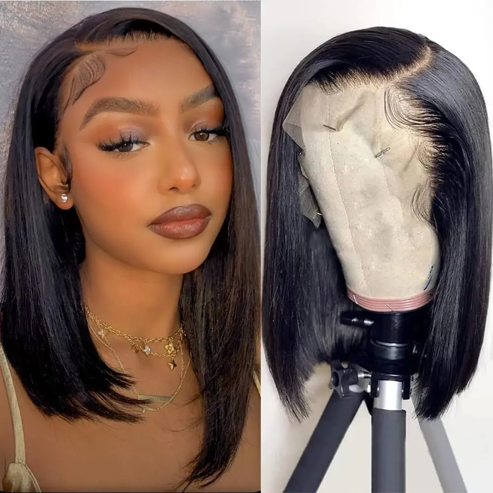 13x4 Straight Short Bob Lace Front Wigs for Women Brazilian Straight Bob 180% Density Pre Plucked with Baby Hair Natural Color
13x4 Straight Short Bob Lace Front Wigs for Women Brazilian Straight Bob 180% Density Pre Plucked with Baby Hair Natural Color