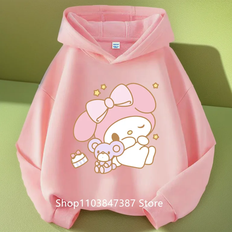 Children's hooded long-sleeved shirt Cartoon printed graffiti Sanrio Melody Spring Fall boys' and girls' sweatshirts for kids
Children's hooded long-sleeved shirt Cartoon printed graffiti Sanrio Melody Spring Fall boys' and girls' sweatshirts for kids