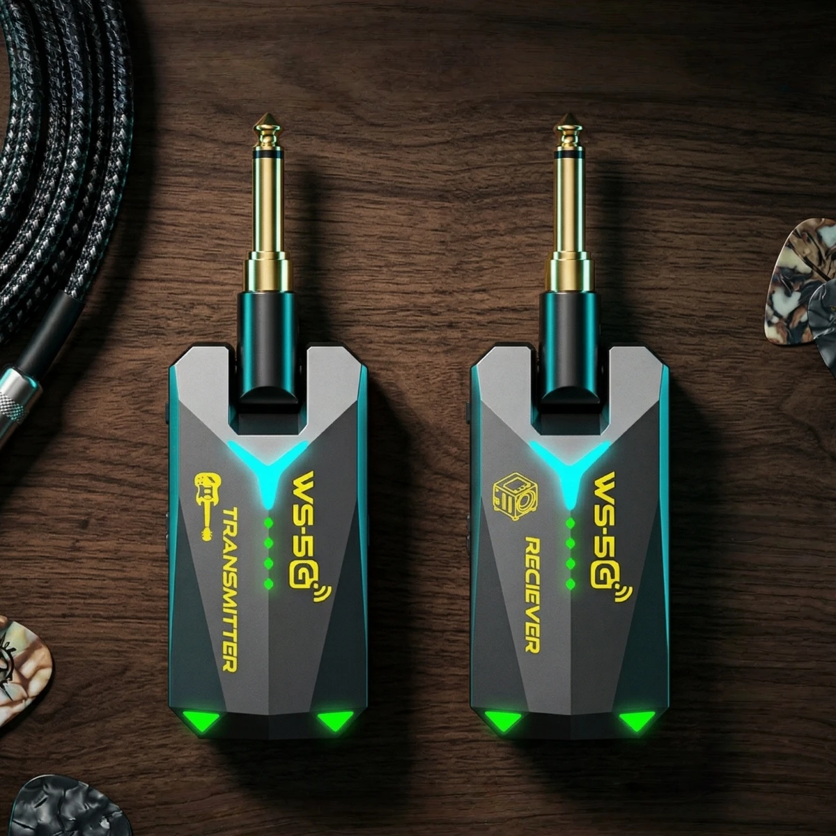 Miwayer WS-5G 5.8G Wireless Guitar System, Low Latency 5.5ms, 50m Range, 210° Swivel Jack, Rechargeable for Stage Performance
Miwayer WS-5G 5.8G Wireless Guitar System, Low Latency 5.5ms, 50m Range, 210° Swivel Jack, Rechargeable for Stage Performance