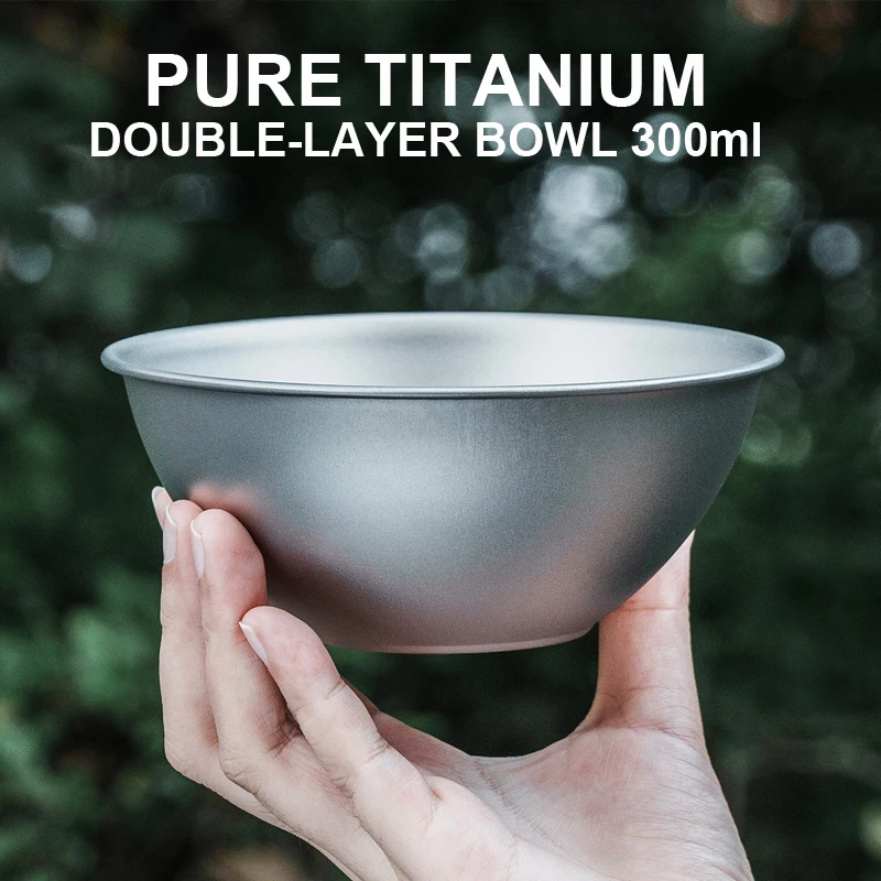 Pure Titanium Double-Layer Bowl,Ultra Light,HeatResistant,Portable Healthy,Outdoor Camping, Picnicking, Travel,Tableware,A1497
Pure Titanium Double-Layer Bowl,Ultra Light,HeatResistant,Portable Healthy,Outdoor Camping, Picnicking, Travel,Tableware,A1497
