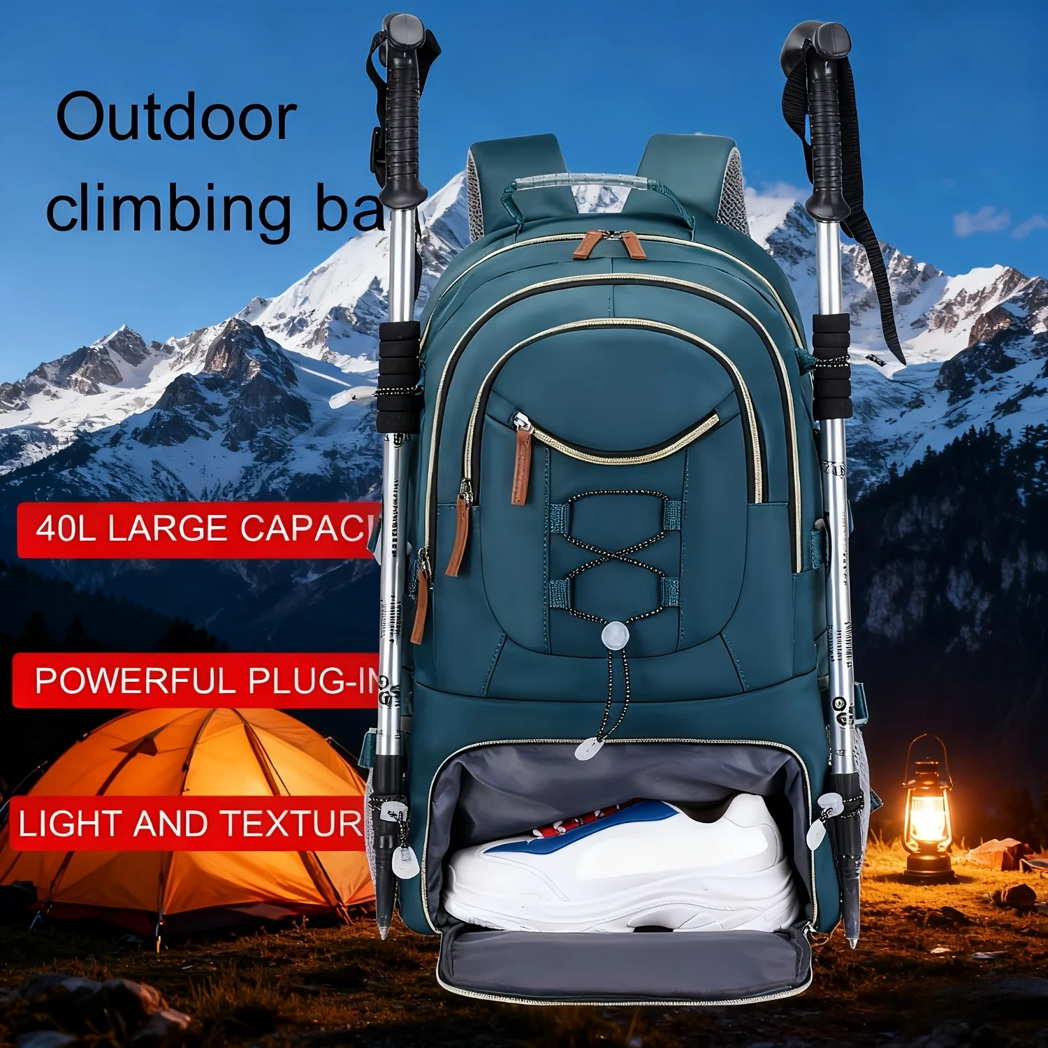 Spacious And Lightweight Outdoor Travel Backpack Featuring a Shoe Compartment - Ideal for Hiking, Camping, And Outdoor Gear, Made from Durable, with Adjustable Shoulder Straps And Several Pockets, Perfect As Gifts for Travelers
Spacious And Lightweight Outdoor Travel Backpack Featuring a Shoe Compartment - Ideal for Hiking, Camping, And Outdoor Gear, Made from Durable, with Adjustable Shoulder Straps And Several Pockets, Perfect As Gifts for Travelers
