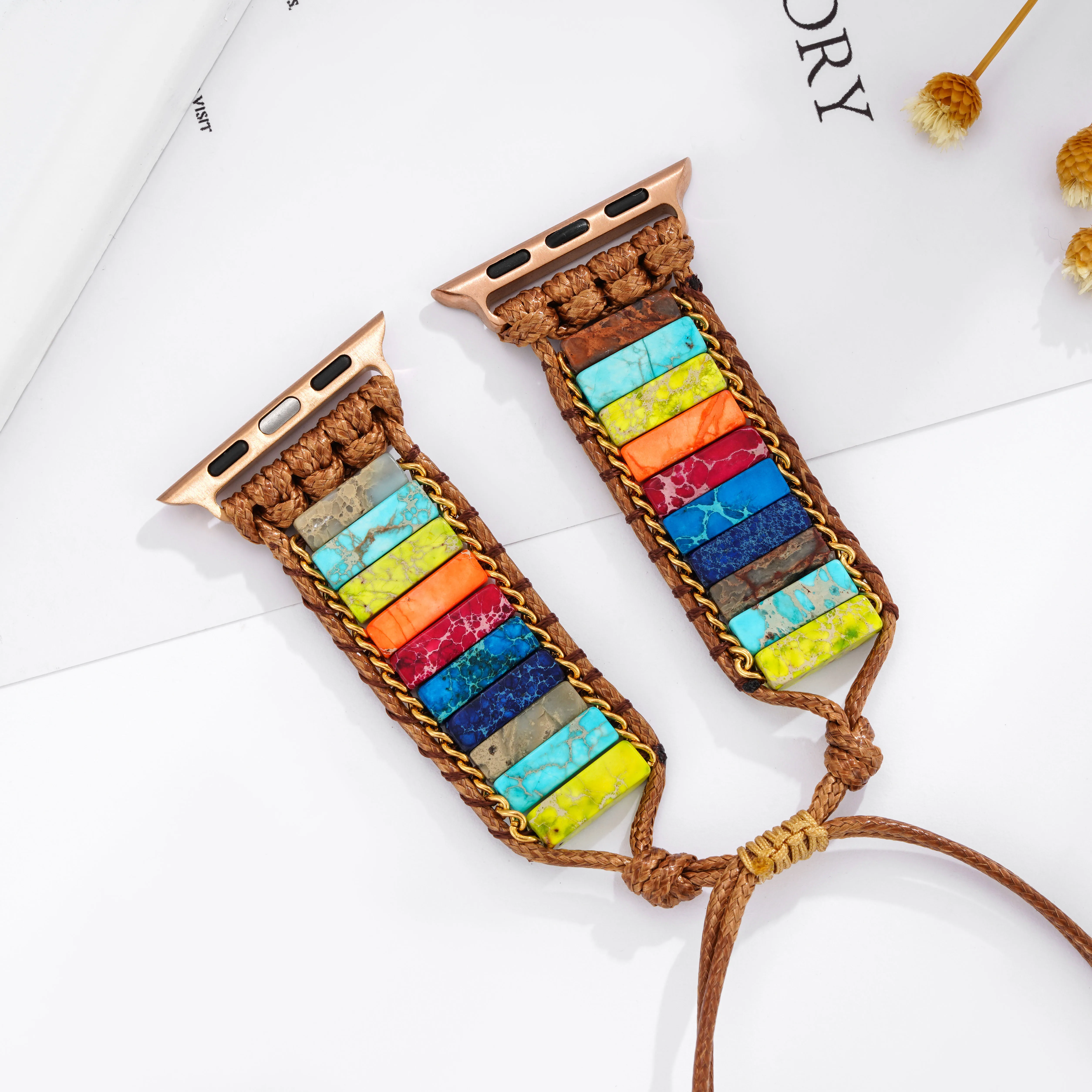 7 Colors Chakra Watchband Natural Stone Apple Watch Strap Iwatch 38 40 42 44mm Smart Watchbands Imperial Jasper Watch Strap
7 Colors Chakra Watchband Natural Stone Apple Watch Strap Iwatch 38 40 42 44mm Smart Watchbands Imperial Jasper Watch Strap