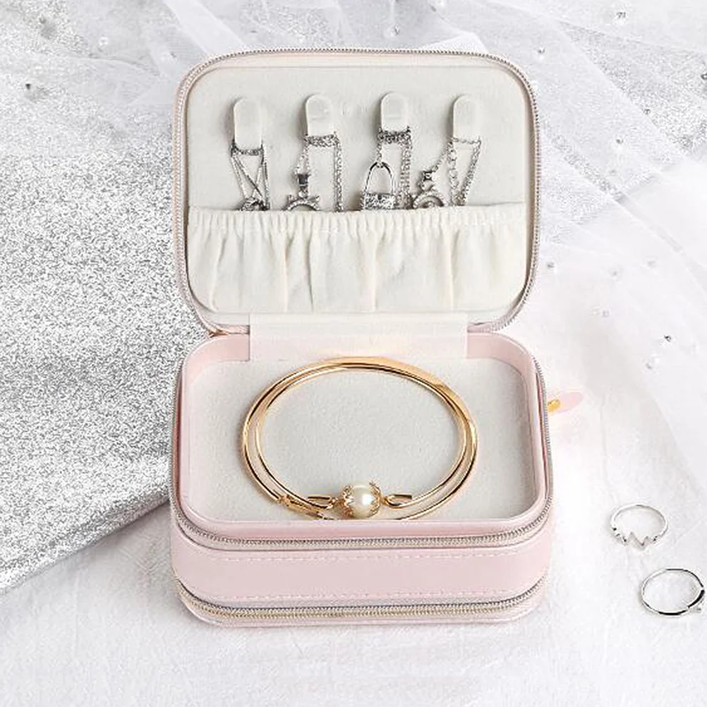 Jewelry Box For Women Girls Pu Travel Case Compact Storage For Rings Necklaces Bracelets With Mirror Pink
Jewelry Box For Women Girls Pu Travel Case Compact Storage For Rings Necklaces Bracelets With Mirror Pink