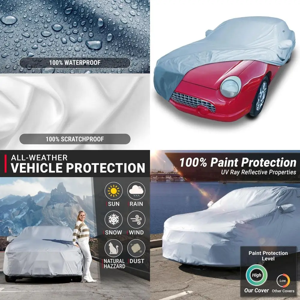 Custom Car Cover for 2002-2005 Thunderbird, Waterproof All Weather Rain Snow UV Sun Hail Protector for Automobiles, Automotive A
Custom Car Cover for 2002-2005 Thunderbird, Waterproof All Weather Rain Snow UV Sun Hail Protector for Automobiles, Automotive A