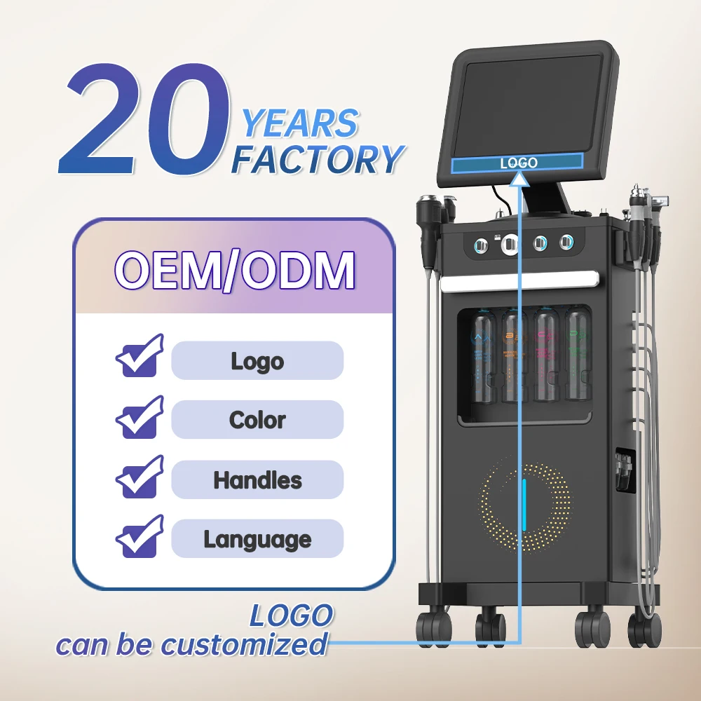 Hydro Dermabrasion 12 in 1 Hydro Jet Peel Facial Machine Microdermabrasion Customized Handheld Hydro Machine
Hydro Dermabrasion 12 in 1 Hydro Jet Peel Facial Machine Microdermabrasion Customized Handheld Hydro Machine