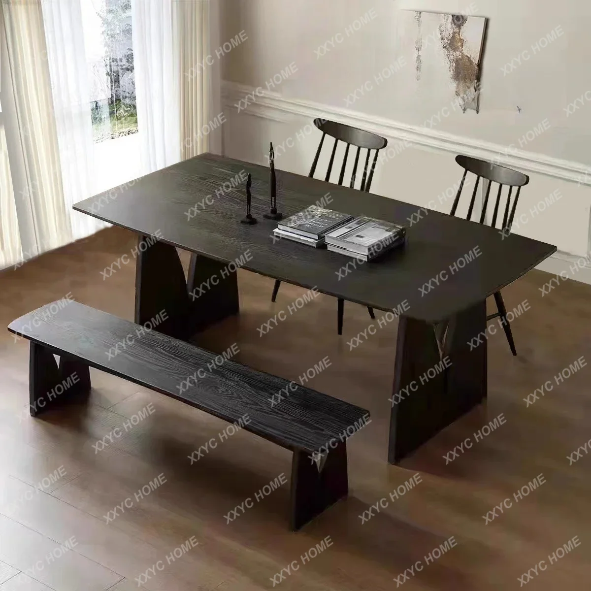 AWabi Sandy Wind Creative Solid Wood Desk Home Simple Negotiation Table Black Tea Table
AWabi Sandy Wind Creative Solid Wood Desk Home Simple Negotiation Table Black Tea Table
