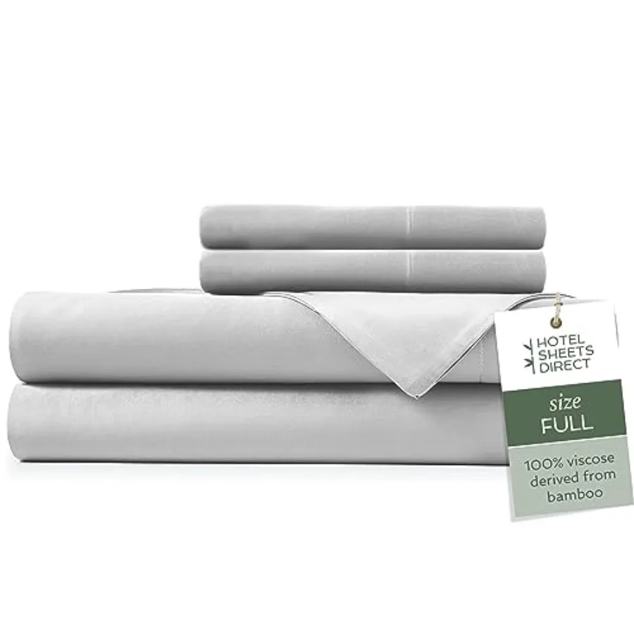 4 Pcs Bed Sheet Set Size, 100% Viscose Derived from Bamboo Sheets Set with 2 Pillowcases, Cooling and Breathable Luxury Bedding
4 Pcs Bed Sheet Set Size, 100% Viscose Derived from Bamboo Sheets Set with 2 Pillowcases, Cooling and Breathable Luxury Bedding