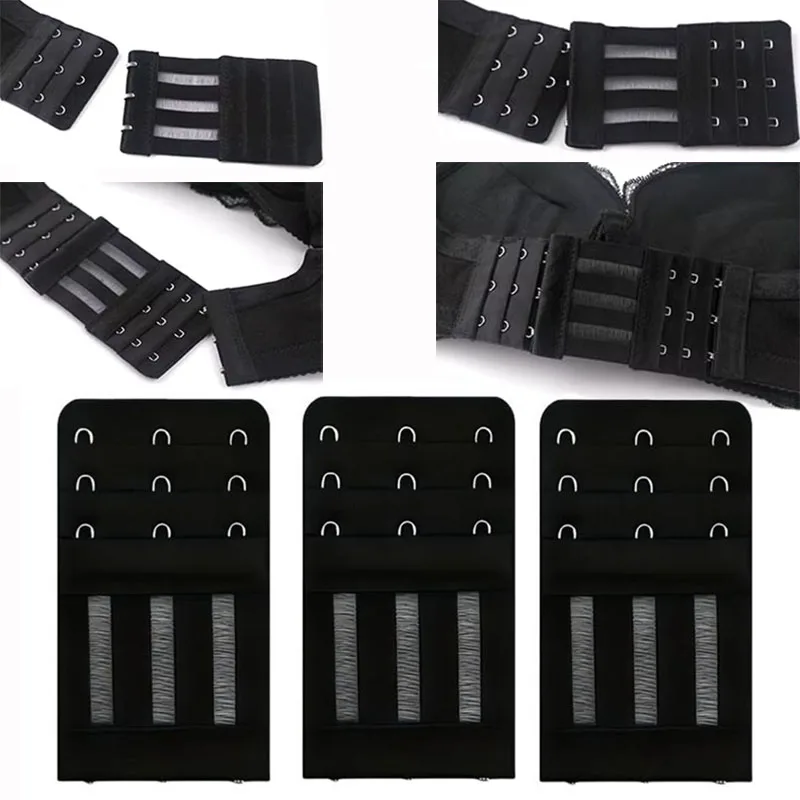 4 Pieces Lady Adjustable Bras Extenders 3 Hook Triplex Row Extension Buckle for Bra Underwear Extend Clasp DIY Accessories
4 Pieces Lady Adjustable Bras Extenders 3 Hook Triplex Row Extension Buckle for Bra Underwear Extend Clasp DIY Accessories