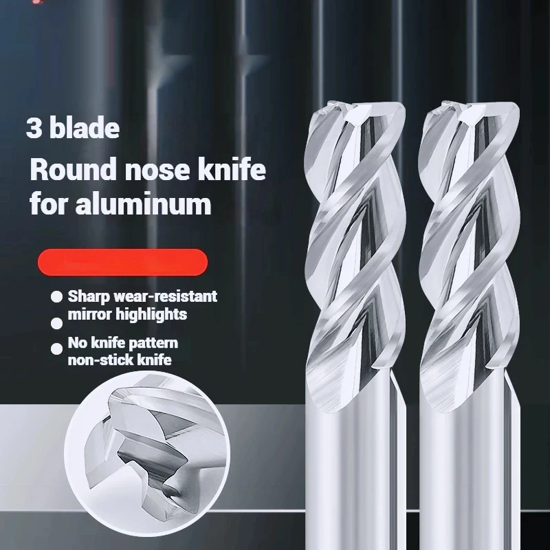 Corner Radius End Mill R Bullnose CNC Tungsten Steel Machining Metal Router Tool 3 Flutes R0.5 R1 R2 R3 Carbide Aluminum Cutter
Corner Radius End Mill R Bullnose CNC Tungsten Steel Machining Metal Router Tool 3 Flutes R0.5 R1 R2 R3 Carbide Aluminum Cutter
