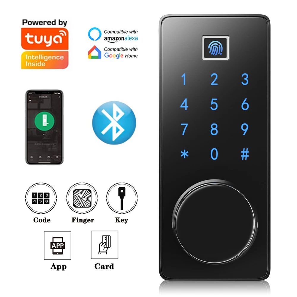 Automatic Electronic Smart Lock For Bluetooth Tuya WIFI APP Deadbolt Wireless Wifi Password Fingerprint Card Electric Latch Lock
Automatic Electronic Smart Lock For Bluetooth Tuya WIFI APP Deadbolt Wireless Wifi Password Fingerprint Card Electric Latch Lock