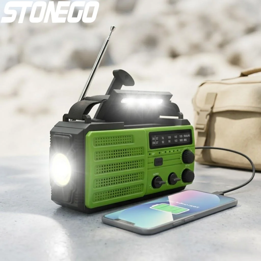 Emergency Hand Crank Solar Rechargeable Portable Radio Flashlight LED Multifunctional Survival Camping Reading Light
Emergency Hand Crank Solar Rechargeable Portable Radio Flashlight LED Multifunctional Survival Camping Reading Light