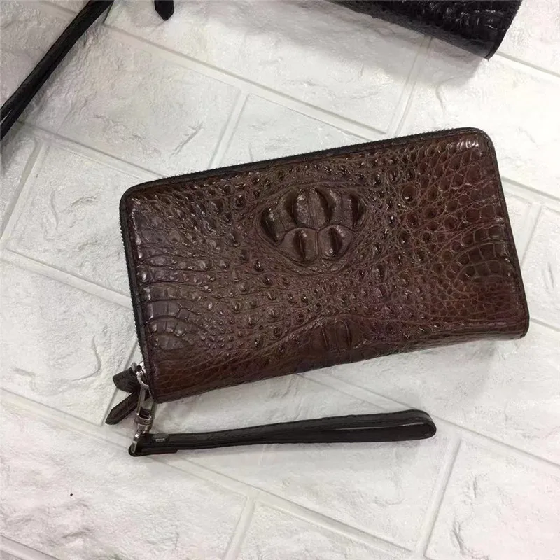 Authentic Real Crocodile Skin Men Large Two Zippers Clutch Purse Wallet Genuine Exotic Alligator Leather Male Long Card Holders
Authentic Real Crocodile Skin Men Large Two Zippers Clutch Purse Wallet Genuine Exotic Alligator Leather Male Long Card Holders