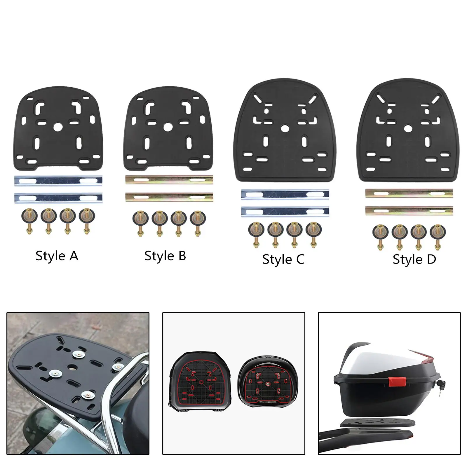 Motorcycle Luggage Rack Plate Mount Rack Electric Trunk Replaces Flat Mount with
Motorcycle Luggage Rack Plate Mount Rack Electric Trunk Replaces Flat Mount with