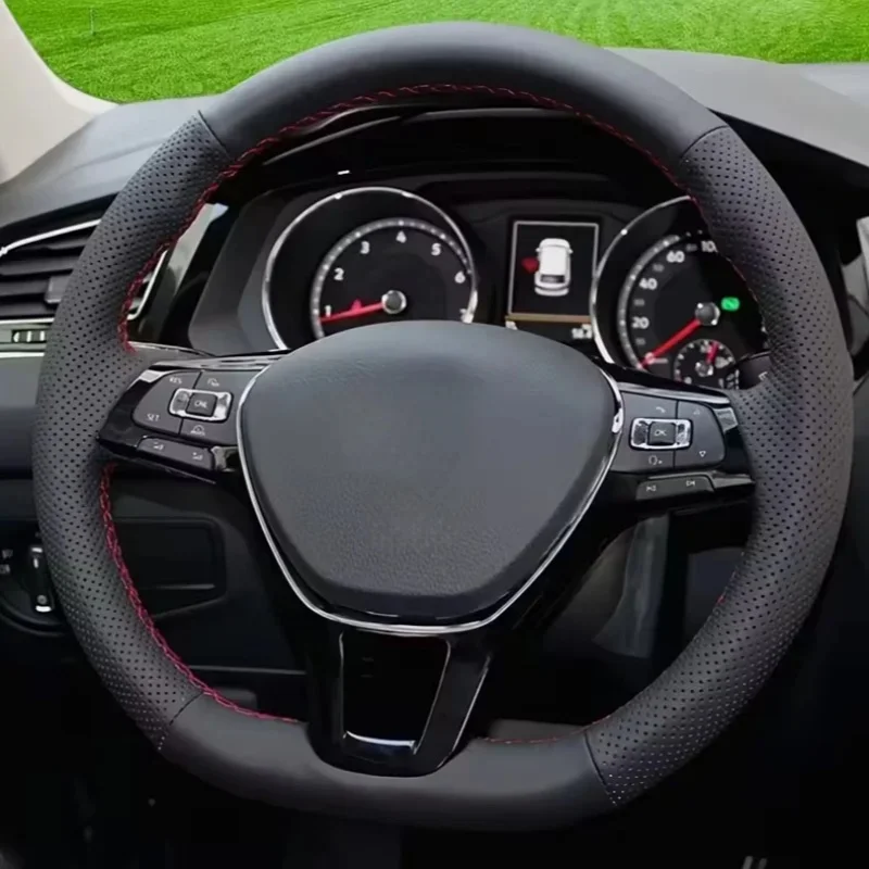 Black NonSlip Artificial Leather Golf 7 Mk7 Touran Up New Polo Jetta Passat B8 Tigua Car Steering Wheel Cover For Volkswagen VW
Black NonSlip Artificial Leather Golf 7 Mk7 Touran Up New Polo Jetta Passat B8 Tigua Car Steering Wheel Cover For Volkswagen VW