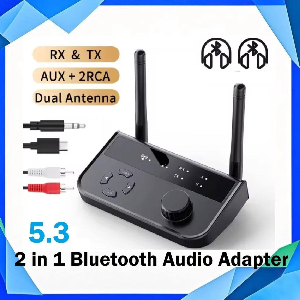 2 в 1 Bluetooth 5,3 аудиоприемник-передатчик 3,5 мм Aux Jack RCA стерео музыкальный беспроводной адаптер Dongle для ТВ, автомобиля, ПК, наушников
2 в 1 Bluetooth 5,3 аудиоприемник-передатчик 3,5 мм Aux Jack RCA стерео музыкальный беспроводной адаптер Dongle для ТВ, автомобиля, ПК, наушников