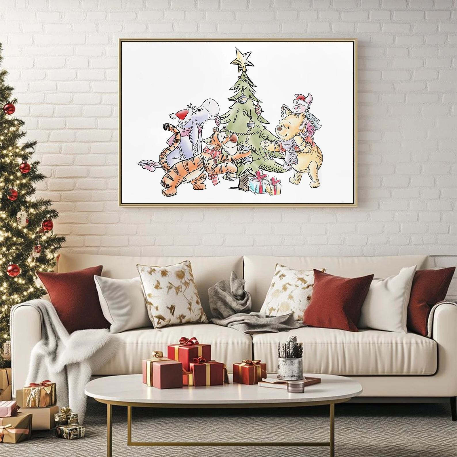 Winnie the Pooh and Friends Christmas-themed wall mural,classic Disney Winnie the Pooh design,home décor,winter canvas poster
Winnie the Pooh and Friends Christmas-themed wall mural,classic Disney Winnie the Pooh design,home décor,winter canvas poster