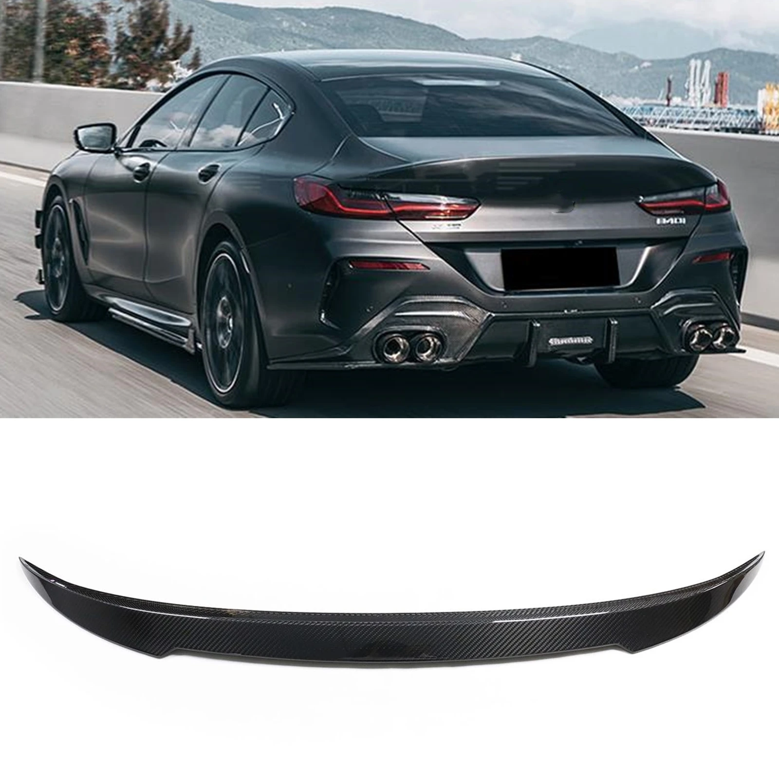 Real Carbon Fiber Tailgate Splitter Lip CS Style Rear Trunk Lid Spoiler Wing For BMW 8 Series G16 2020-2022 F93 M8 4 Door Sedan
Real Carbon Fiber Tailgate Splitter Lip CS Style Rear Trunk Lid Spoiler Wing For BMW 8 Series G16 2020-2022 F93 M8 4 Door Sedan