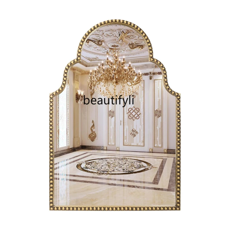 French retro vanity mirror wall-mounted European bathroom hand-washing bathroom vanity mirror 
French retro vanity mirror wall-mounted European bathroom hand-washing bathroom vanity mirror