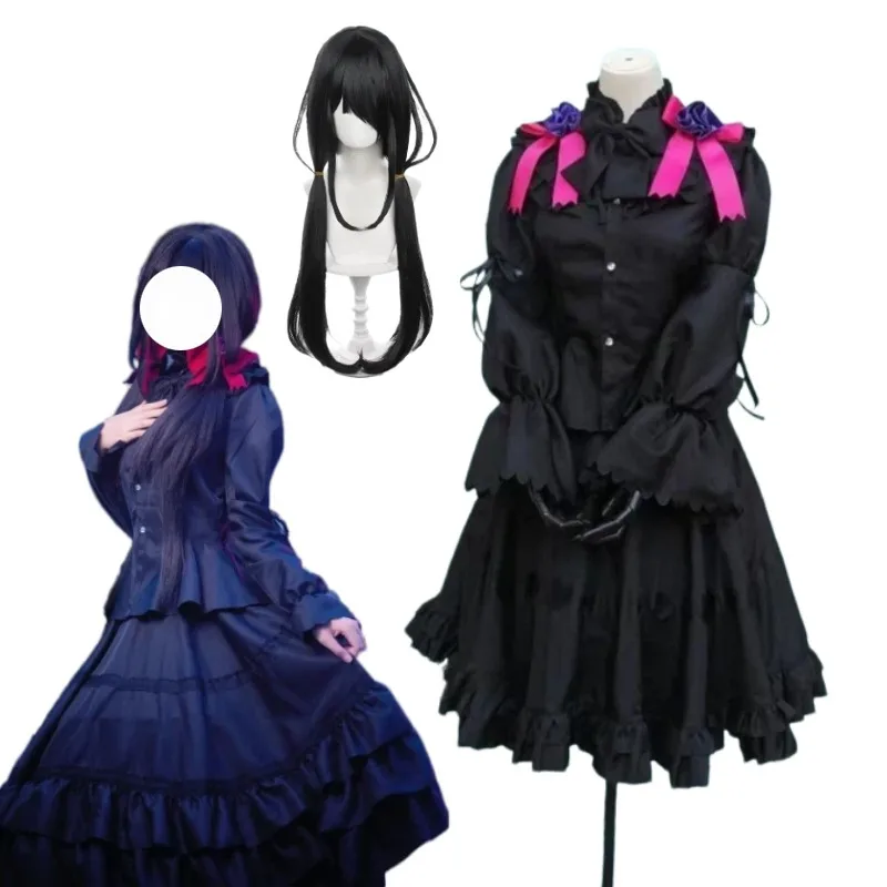 Anime Tokisaki Kurumi Cosplay Costume Gothic Black Lolita Dress Uniform Wig Date Outfit Carnival Halloween Party Clothing
Anime Tokisaki Kurumi Cosplay Costume Gothic Black Lolita Dress Uniform Wig Date Outfit Carnival Halloween Party Clothing