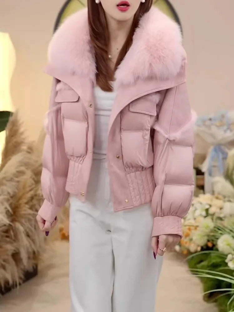 Утепленная женская зимняя куртка Thiened Bread Sle down Jaet с большим меховым воротником, корейская версия, свободный крой, длинный рукав, на молнии
Утепленная женская зимняя куртка Thiened Bread Sle down Jaet с большим меховым воротником, корейская версия, свободный крой, длинный рукав, на молнии