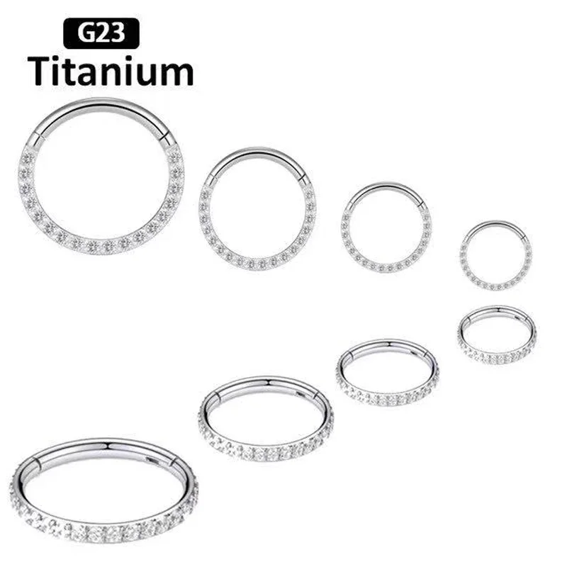 New G23 Titanium High Quality CZ Stone Hight Segment Nose Rings Open Small Septum Hoop Piercings Earrings Helix Body Jewelry 16G
New G23 Titanium High Quality CZ Stone Hight Segment Nose Rings Open Small Septum Hoop Piercings Earrings Helix Body Jewelry 16G