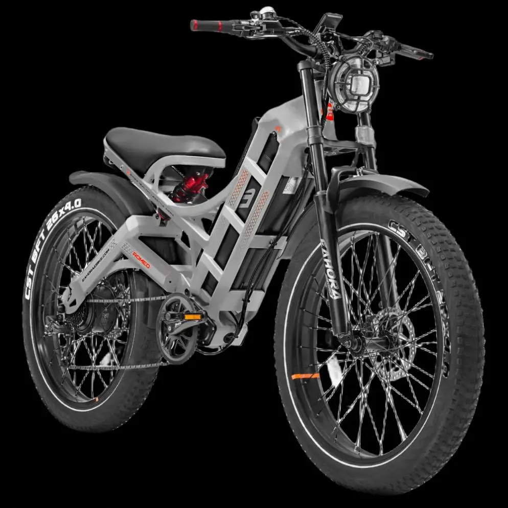 Eahora ROMEO PRO 100-200 Miles Long Range 1600w 48/52v 60ah 26*4 Fat Tire Hybrid Mountain Bicycle Adult Electric Bike
Eahora ROMEO PRO 100-200 Miles Long Range 1600w 48/52v 60ah 26*4 Fat Tire Hybrid Mountain Bicycle Adult Electric Bike