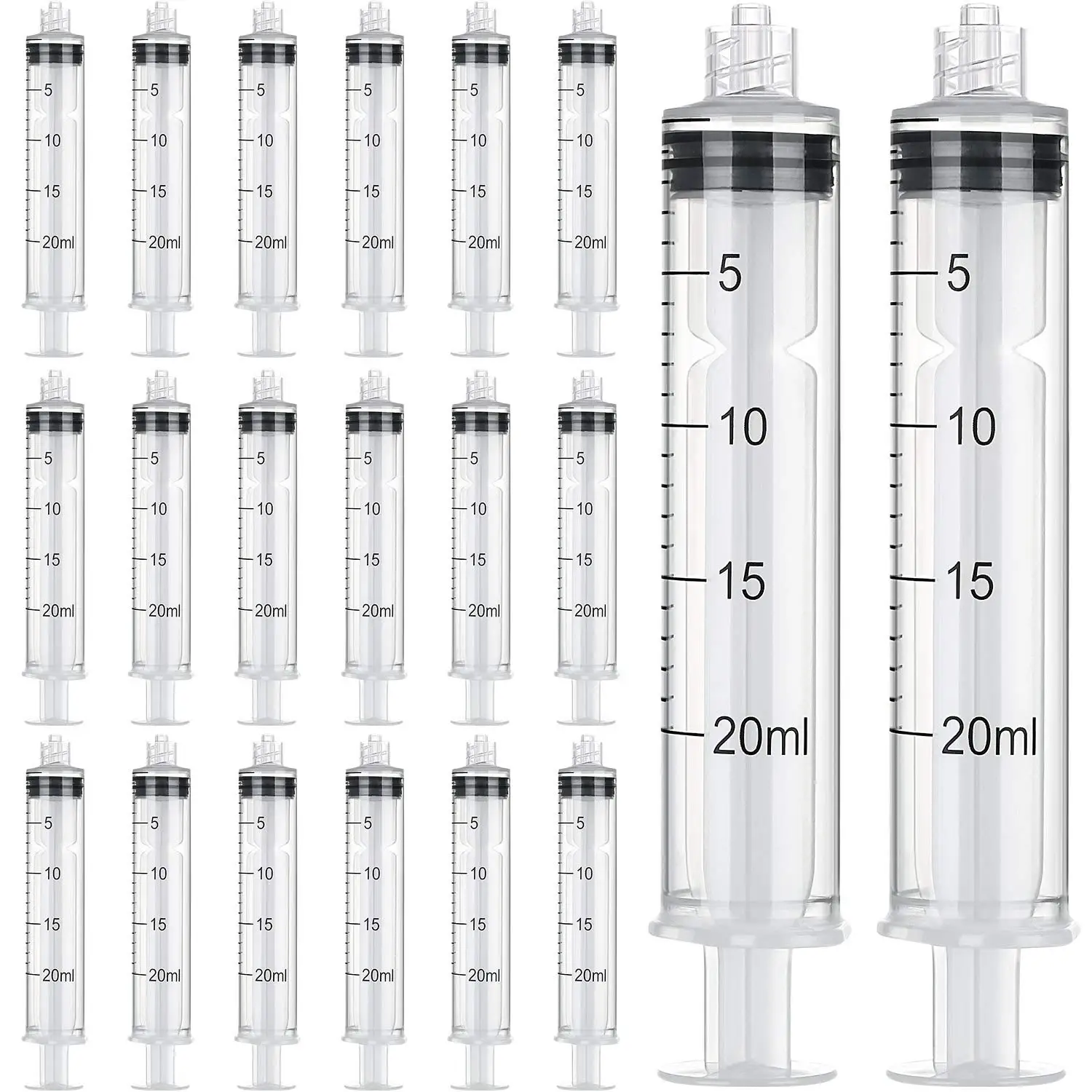 50Pcs/Bag 20ml Luer Lock Syringe Sterile individually Packed for Measuring Liquid, Feeding Pets, Oil or Glue Applicator
50Pcs/Bag 20ml Luer Lock Syringe Sterile individually Packed for Measuring Liquid, Feeding Pets, Oil or Glue Applicator