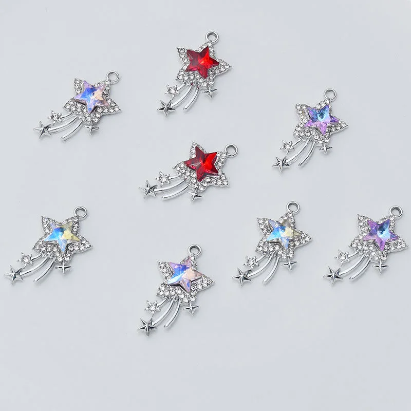 10Pcs/Lot Colorful Crystal Star Charms Pendant Metal Alloy Handmake DIY Necklace Bracelet Geometry Pendant Jewelry Accessories
10Pcs/Lot Colorful Crystal Star Charms Pendant Metal Alloy Handmake DIY Necklace Bracelet Geometry Pendant Jewelry Accessories