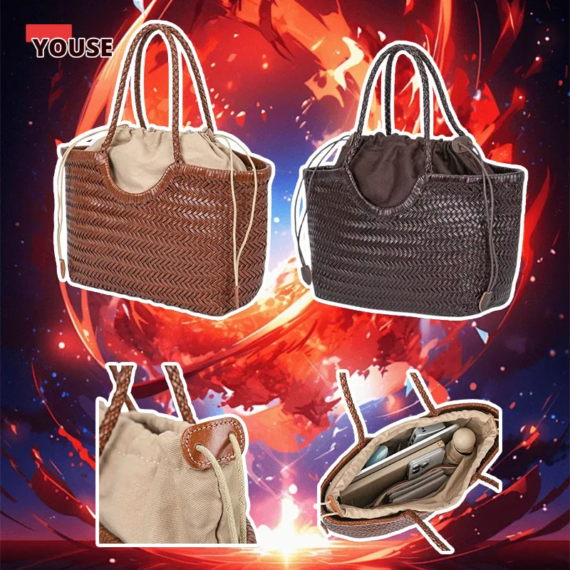 Genuine Leather Hand-woven Vegetable Basket Bag Split Leather Large Shoulder Bag with Inside Bag Shoulder Underarm Tote Bag 2025
Genuine Leather Hand-woven Vegetable Basket Bag Split Leather Large Shoulder Bag with Inside Bag Shoulder Underarm Tote Bag 2025