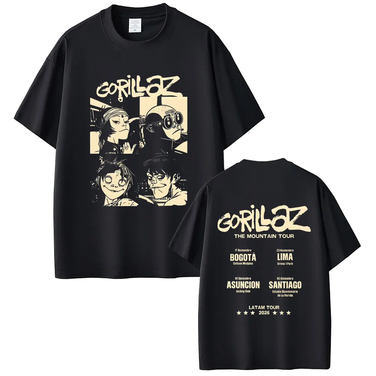 Rock Band Gorillaz Tour 2026 T-shirt Summer Men Women Clothing Hip Hop Punk Oversized Streetwear Male Fashion Vintage T Shirts
Rock Band Gorillaz Tour 2026 T-shirt Summer Men Women Clothing Hip Hop Punk Oversized Streetwear Male Fashion Vintage T Shirts