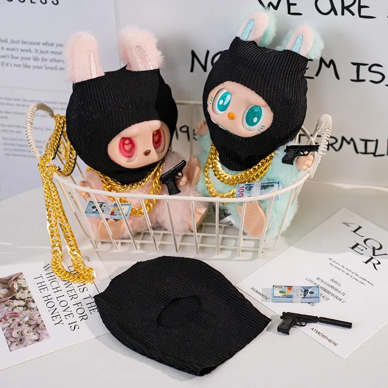 For Labubu Clothes Accessories Trendy Cool Cute Fun and Funny Style Black Knit Hat and Necklace Street Fashion Doll Accessories
For Labubu Clothes Accessories Trendy Cool Cute Fun and Funny Style Black Knit Hat and Necklace Street Fashion Doll Accessories