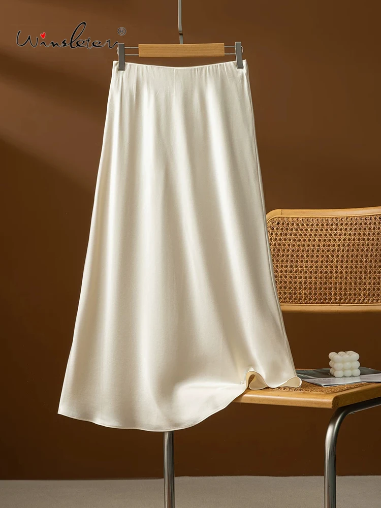 Winsleter-100%Real Silk Plain Satin Elegant Skirts, Elastic Waist Solid, Women Commute Trumpet Skirt, 2026 Summer New B66807CC
Winsleter-100%Real Silk Plain Satin Elegant Skirts, Elastic Waist Solid, Women Commute Trumpet Skirt, 2026 Summer New B66807CC