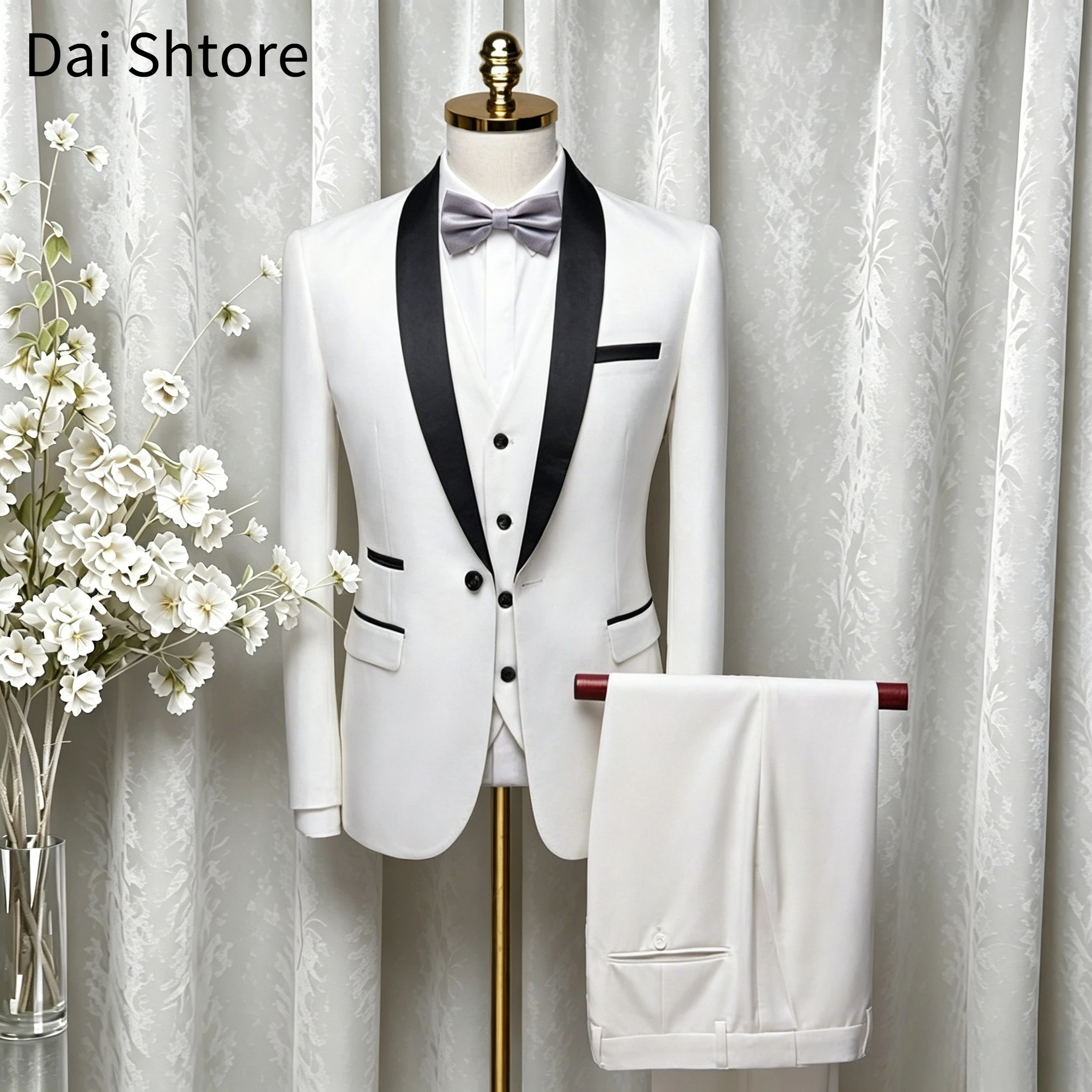 Men's 3-Piece Slim Fit Casual Tuxedo Suit Set Polyester Fiber Single-Button Closure Business Formal Wear for All Seasons
Men's 3-Piece Slim Fit Casual Tuxedo Suit Set Polyester Fiber Single-Button Closure Business Formal Wear for All Seasons