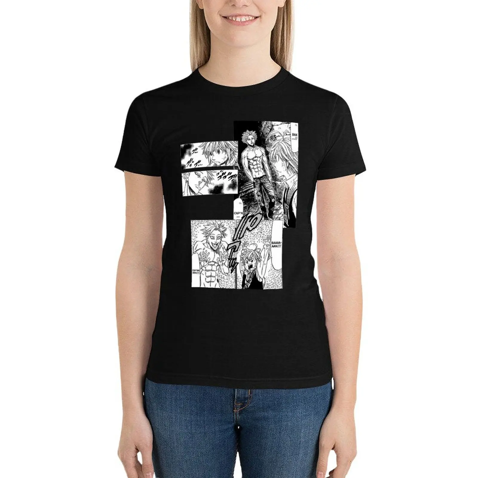 Ban and Meliodas Meet - Manga T-Shirt korean fashion Female clothing summer clothes shirts graphic tees black t-shirts for Women
Ban and Meliodas Meet - Manga T-Shirt korean fashion Female clothing summer clothes shirts graphic tees black t-shirts for Women