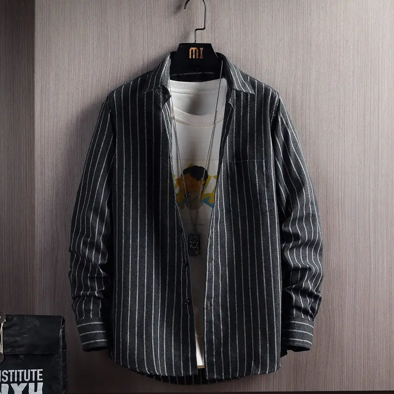 Spring Autumn Checkered Shirts Trendy Loose Striped Handsome Men's Clothing Casual Long Sleeve Simplicity Button Fashion Shirts
Spring Autumn Checkered Shirts Trendy Loose Striped Handsome Men's Clothing Casual Long Sleeve Simplicity Button Fashion Shirts