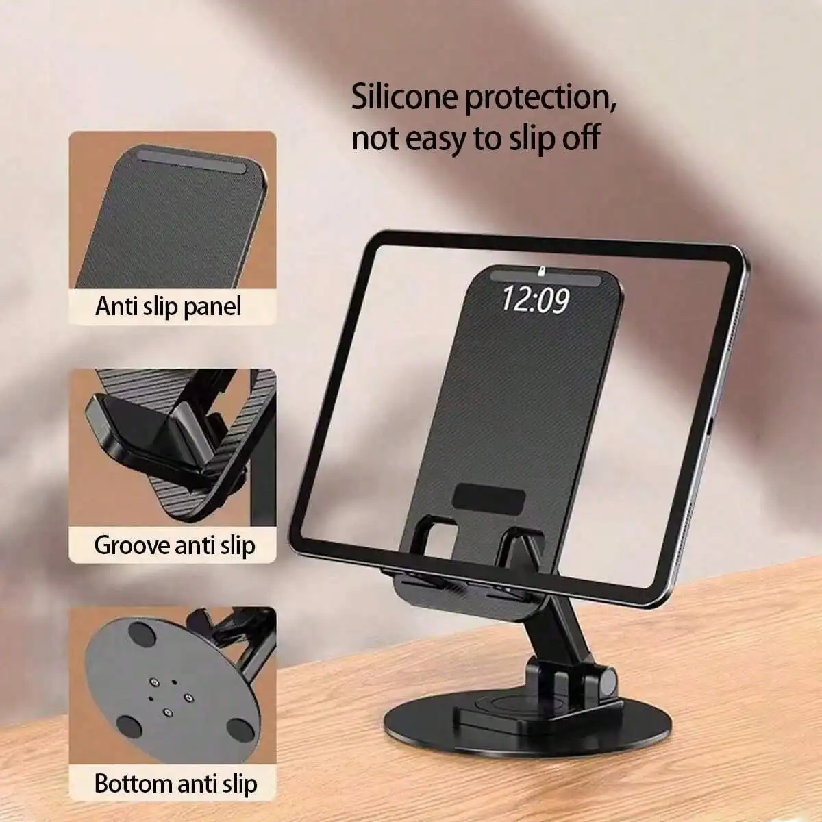 1pc Aluminum Alloy Phone Holder Rotating Desktop Metal Phone Tablet Stand
1pc Aluminum Alloy Phone Holder Rotating Desktop Metal Phone Tablet Stand