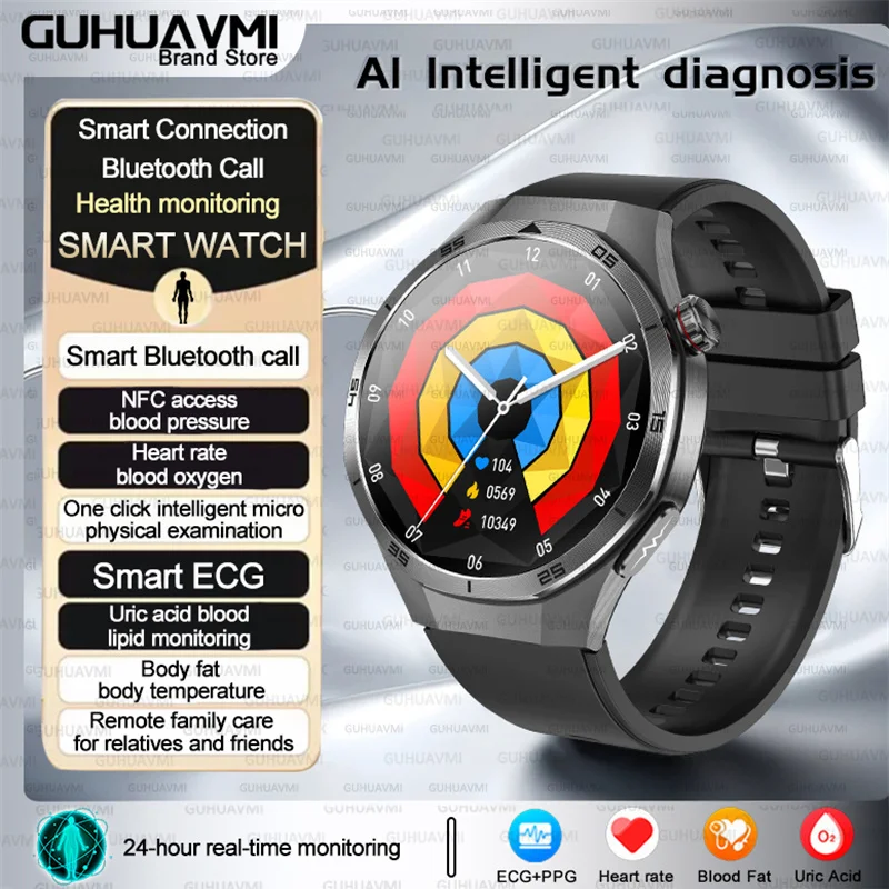 2025New For Sapphire Screen Blood Lipids Uric Acid Blood oxygen Smart Watch Men ECG+PPG Bluetooth Call Health Smart watch
2025New For Sapphire Screen Blood Lipids Uric Acid Blood oxygen Smart Watch Men ECG+PPG Bluetooth Call Health Smart watch