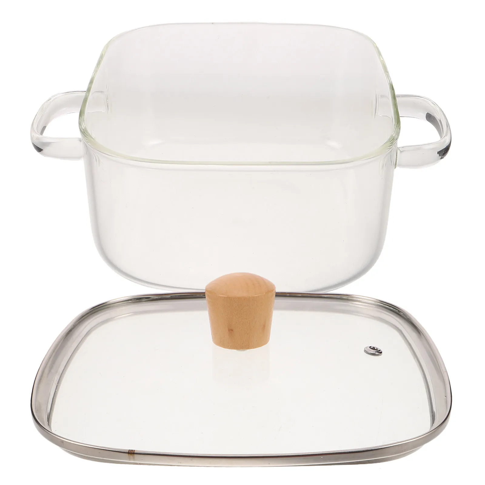 Glass Stew Pot Heat Resistant Borosilicate Transparent Square Saucepan Double Handle Small Simmer Pot for Stove Top Soup Milk
Glass Stew Pot Heat Resistant Borosilicate Transparent Square Saucepan Double Handle Small Simmer Pot for Stove Top Soup Milk