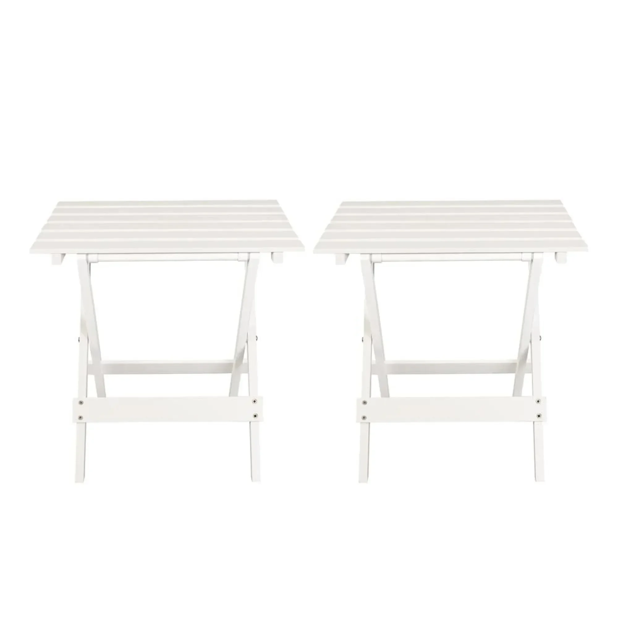 White Wood Folding Side Table (2-Pc Set), Portable Patio Outdoor Table & Plant Stand for Sofa & Yard.
White Wood Folding Side Table (2-Pc Set), Portable Patio Outdoor Table & Plant Stand for Sofa & Yard.